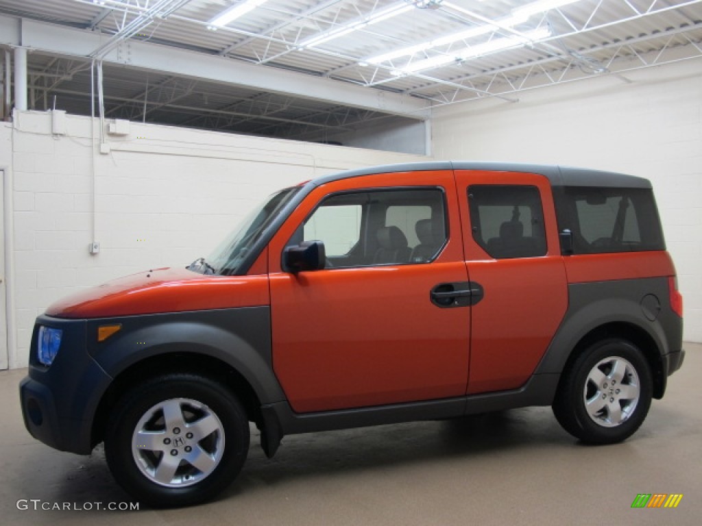 2004 Element EX AWD - Sunset Orange Pearl / Gray photo #4