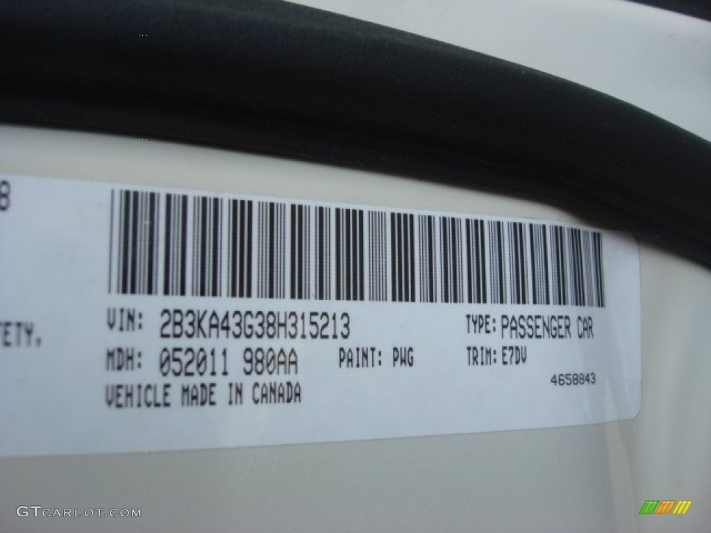 2008 Charger SE - Cool Vanilla Clear Coat / Dark Slate Gray photo #21