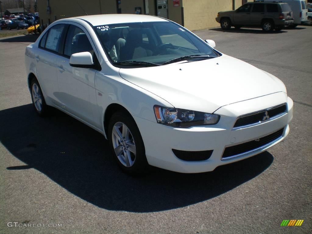 Wicked White Satin Mitsubishi Lancer