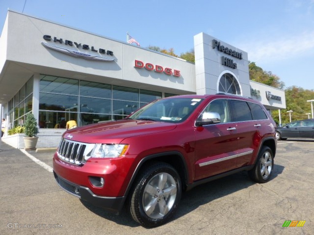 2013 Grand Cherokee Limited 4x4 - Deep Cherry Red Crystal Pearl / Black/Light Frost Beige photo #1