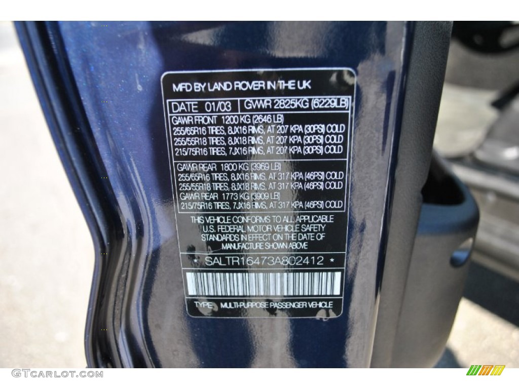 2003 Discovery HSE - Oslo Blue / Black photo #24