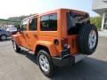 2013 Crush Orange Jeep Wrangler Unlimited Sahara 4x4  photo #3