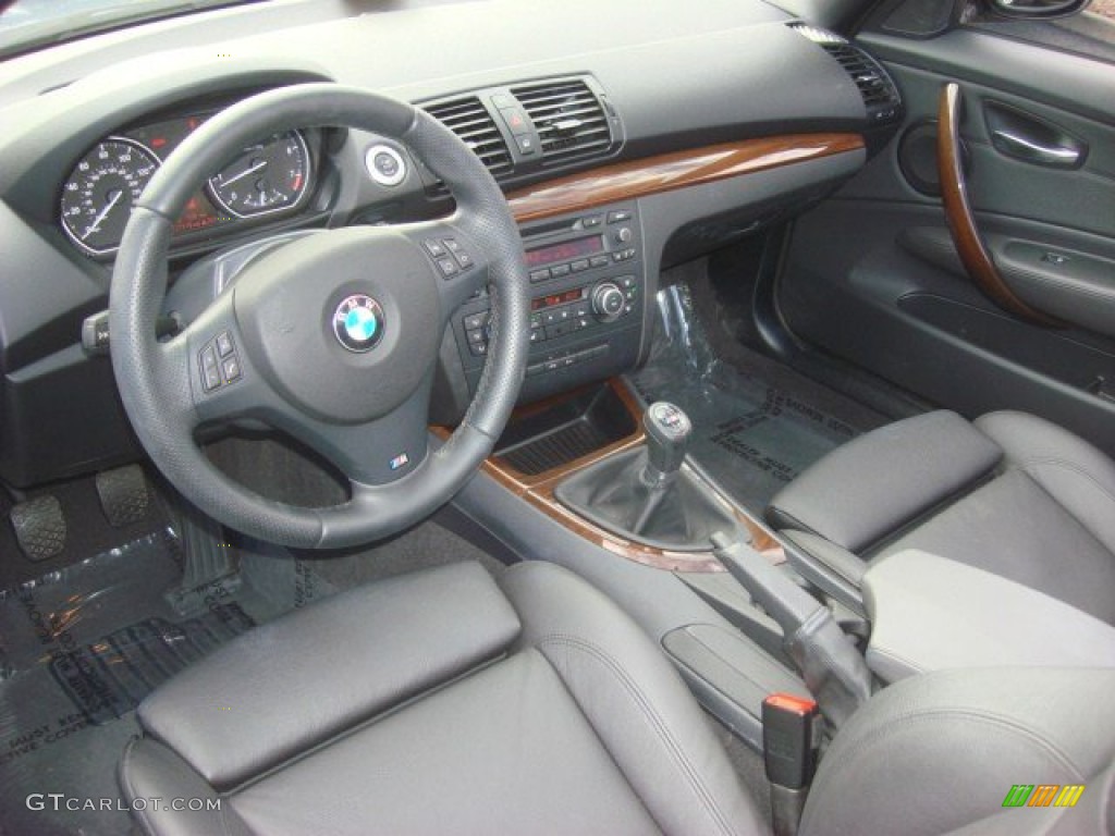 Black Interior 2010 BMW 1 Series 128i Convertible Photo #71833235