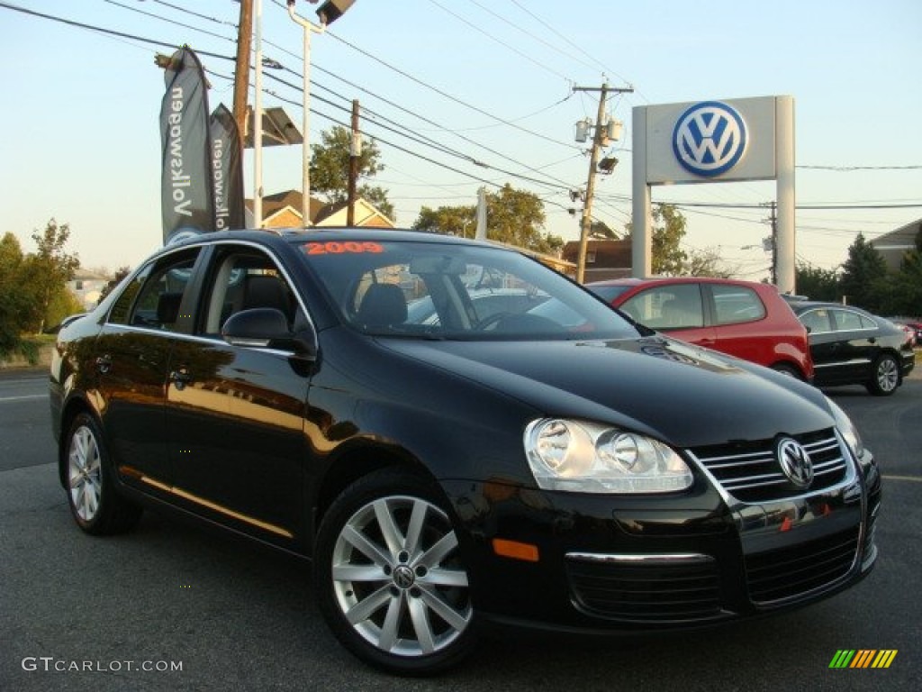 2009 Jetta SE Sedan - Black Uni / Anthracite photo #1