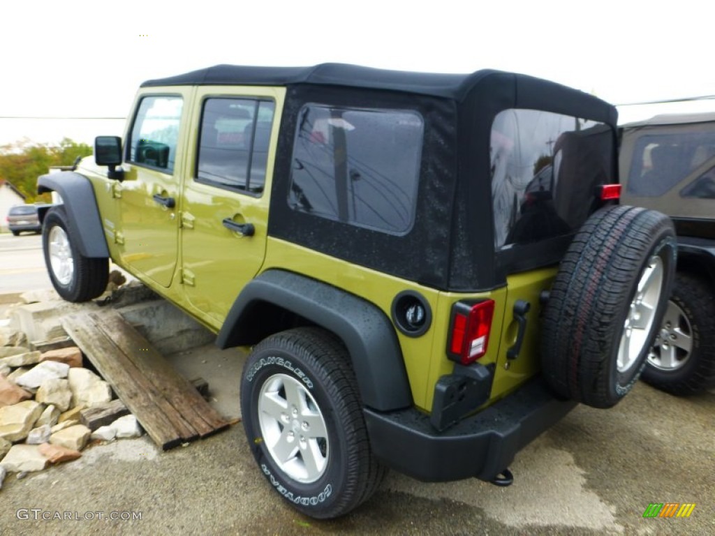 Commando Green 2013 Jeep Wrangler Unlimited Sport S 4x4 Exterior Photo #71834537