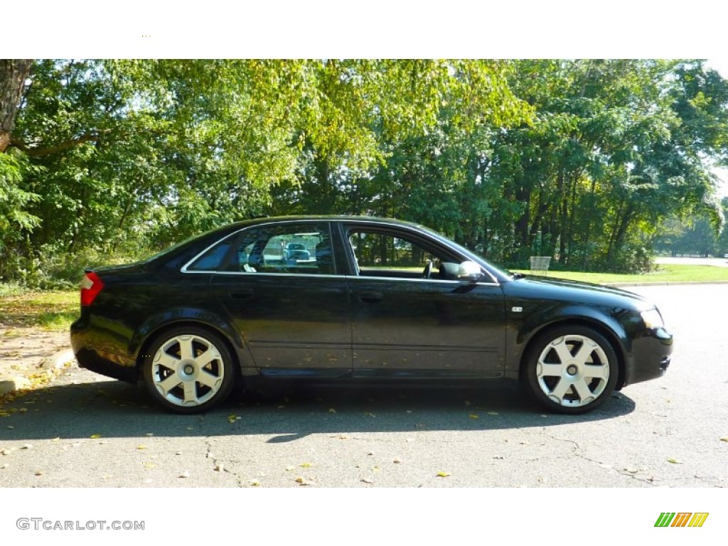 2005 S4 4.2 quattro Sedan - Brilliant Black / Black/Blue photo #10