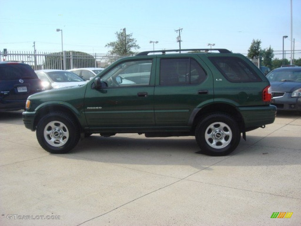 2002 Rodeo LS - Garden Green Mica / Beige photo #6