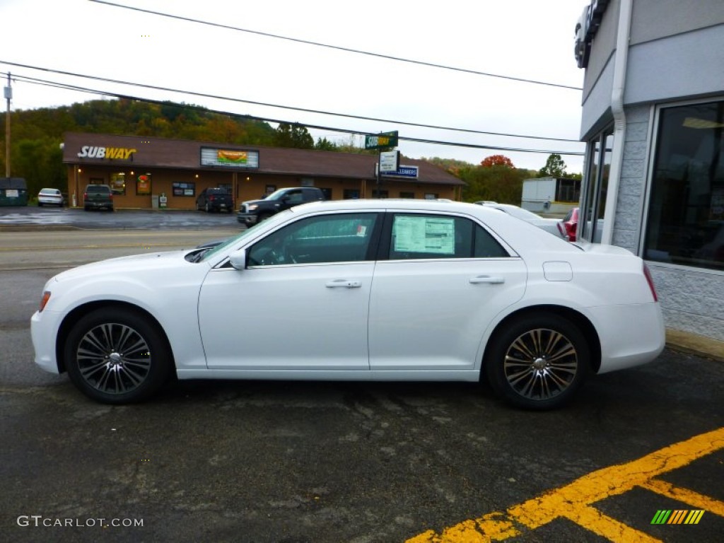 2013 300 S V8 AWD - Bright White / Black/Red photo #2