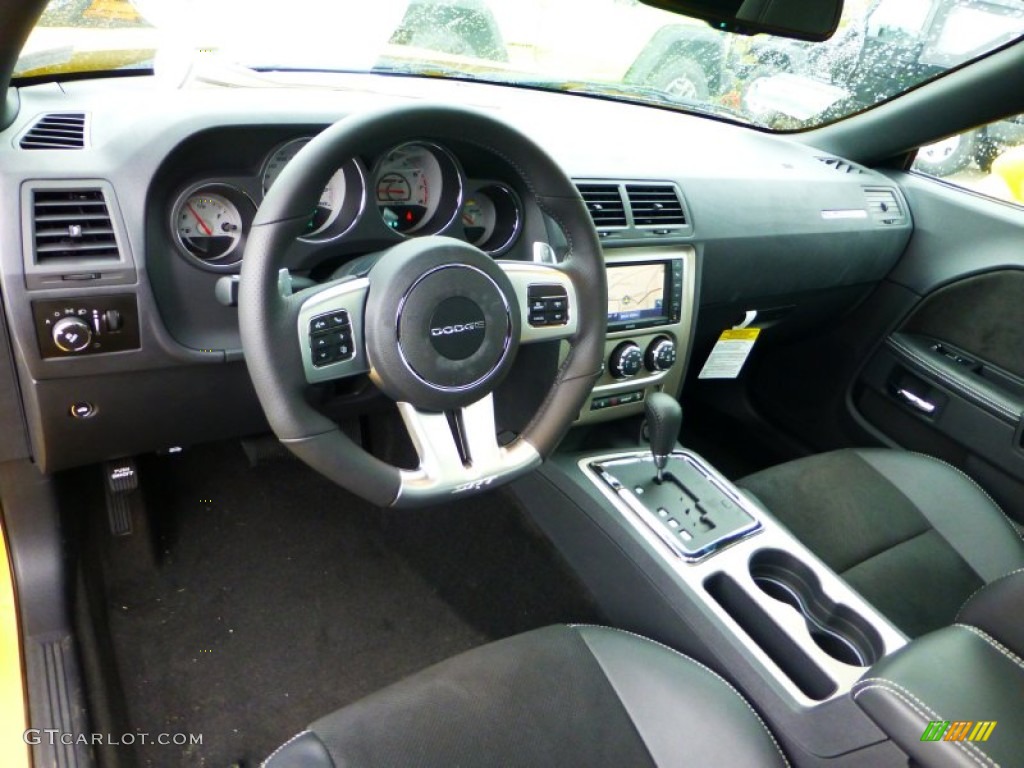Dark Slate Gray Interior 2012 Dodge Challenger SRT8 Yellow Jacket Photo #71838797