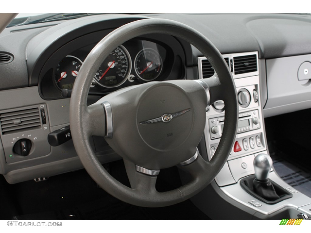 2007 Chrysler Crossfire Limited Roadster Dark Slate Gray/Medium Slate Gray Steering Wheel Photo #71838803