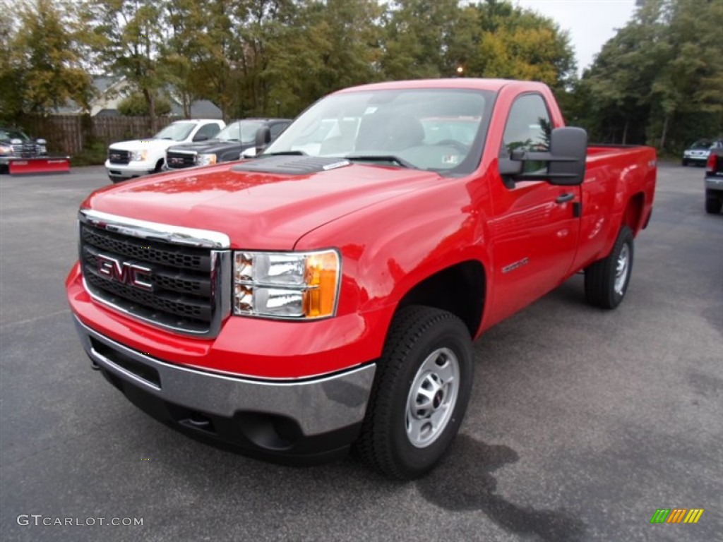 Fire Red 2012 GMC Sierra 2500HD Regular Cab 4x4 Exterior Photo #71839337