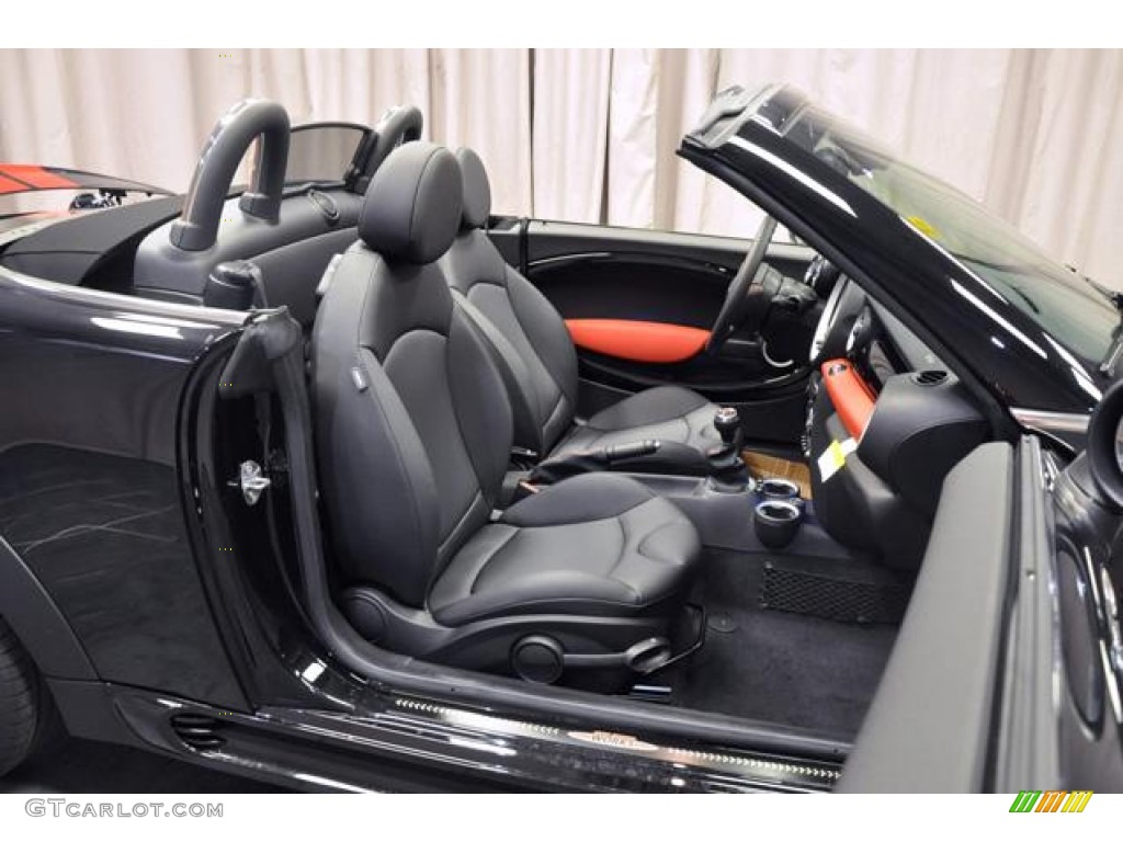 Carbon Black Interior 2013 Mini Cooper John Cooper Works Roadster Photo #71840090