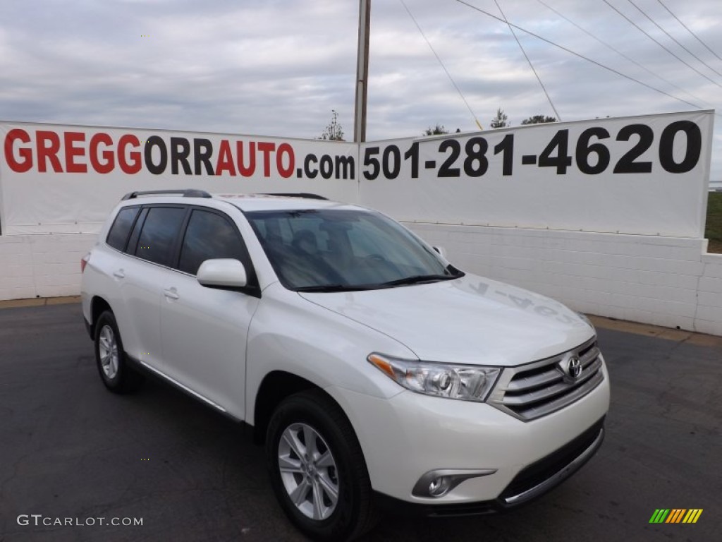 2013 Highlander V6 - Blizzard White Pearl / Sand Beige photo #1