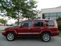 2008 Red Rock Crystal Pearl Jeep Commander Overland 4x4  photo #3