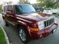 2008 Red Rock Crystal Pearl Jeep Commander Overland 4x4  photo #8