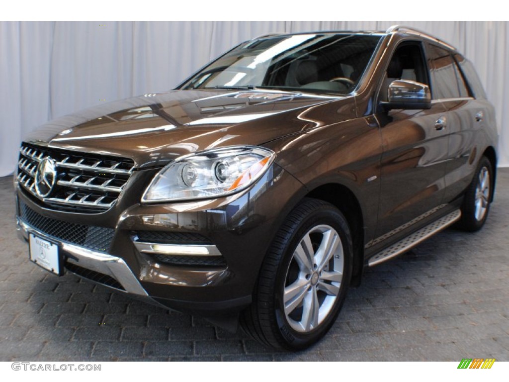 2012 ML 350 BlueTEC 4Matic - Dakota Brown Metallic / Auburn Brown/Black photo #1