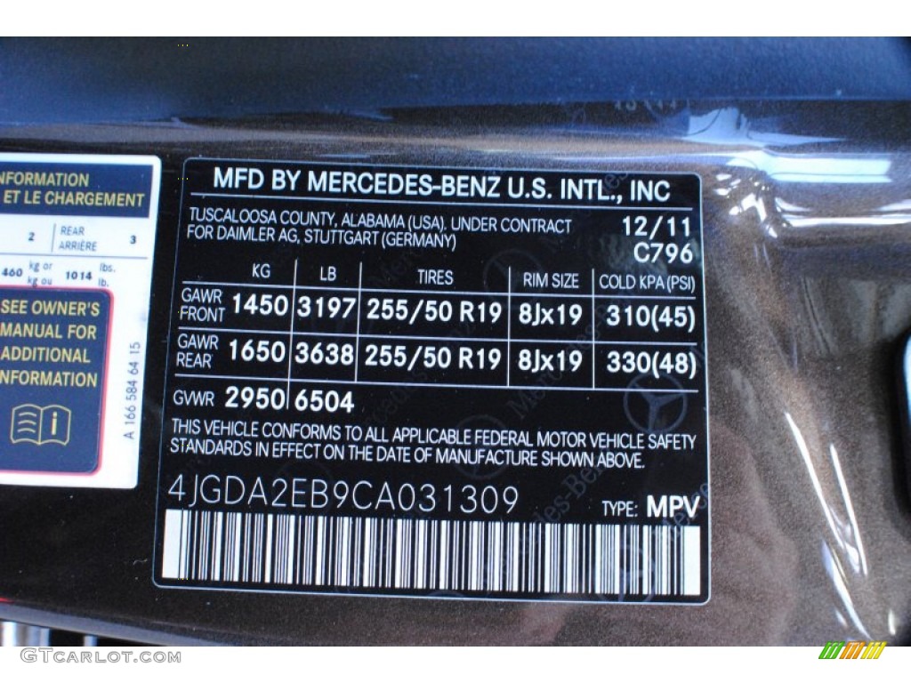 2012 ML 350 BlueTEC 4Matic - Dakota Brown Metallic / Auburn Brown/Black photo #20