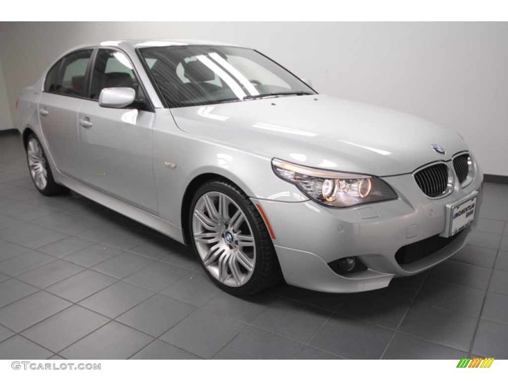 2010 5 Series 550i Sedan - Titanium Silver Metallic / Black photo #1