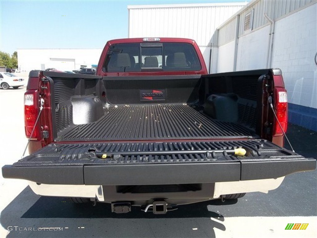 2012 F350 Super Duty Lariat Crew Cab 4x4 - Autumn Red / Adobe photo #5