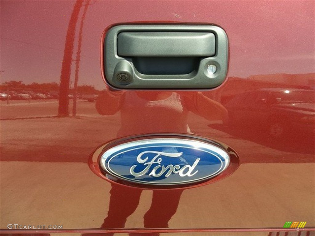 2012 F350 Super Duty Lariat Crew Cab 4x4 - Autumn Red / Adobe photo #7