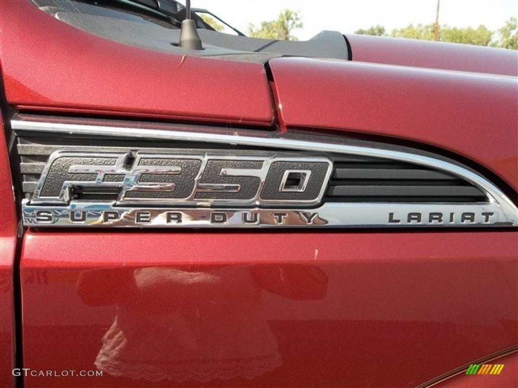 2012 F350 Super Duty Lariat Crew Cab 4x4 - Autumn Red / Adobe photo #18
