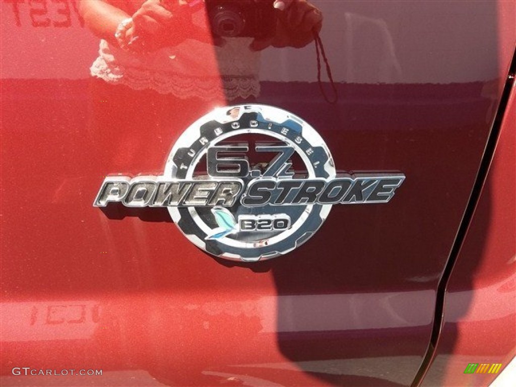 2012 F350 Super Duty Lariat Crew Cab 4x4 - Autumn Red / Adobe photo #21