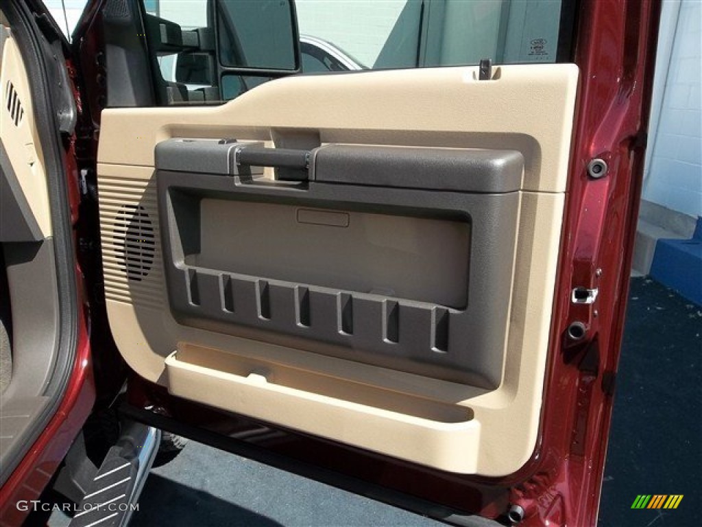 2012 F350 Super Duty Lariat Crew Cab 4x4 - Autumn Red / Adobe photo #47