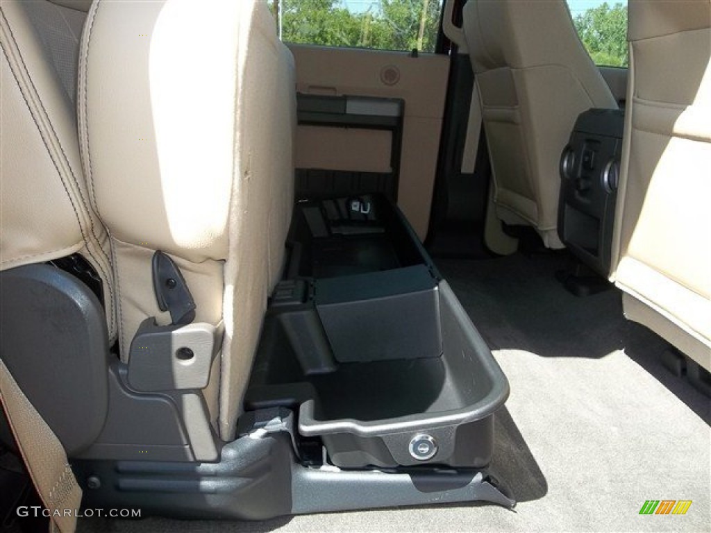 2012 F350 Super Duty Lariat Crew Cab 4x4 - Autumn Red / Adobe photo #49