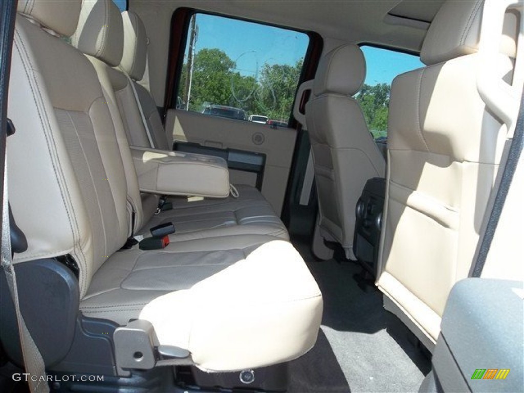 2012 F350 Super Duty Lariat Crew Cab 4x4 - Autumn Red / Adobe photo #50