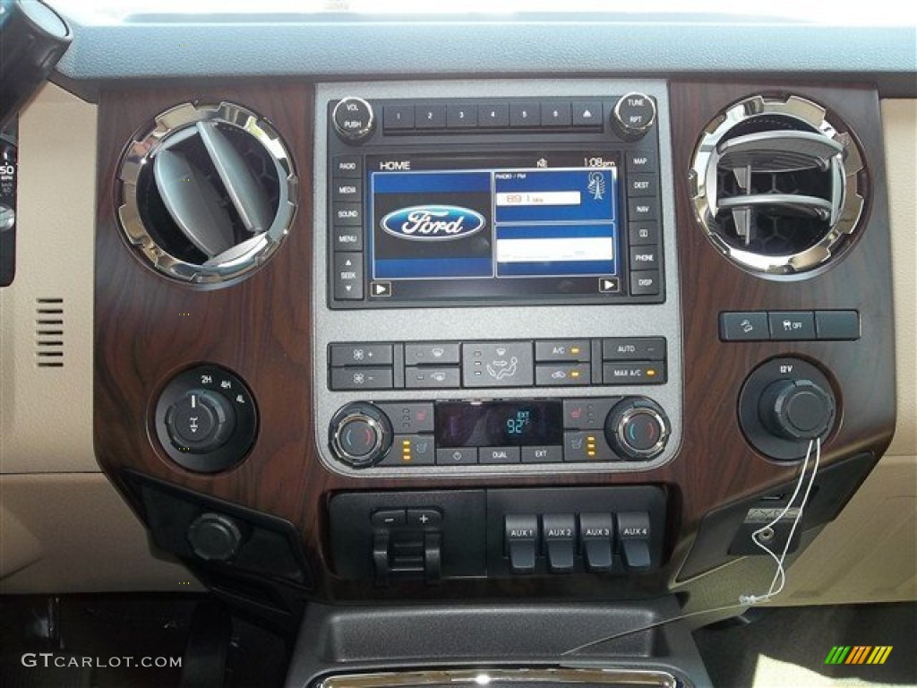 2012 F350 Super Duty Lariat Crew Cab 4x4 - Autumn Red / Adobe photo #59