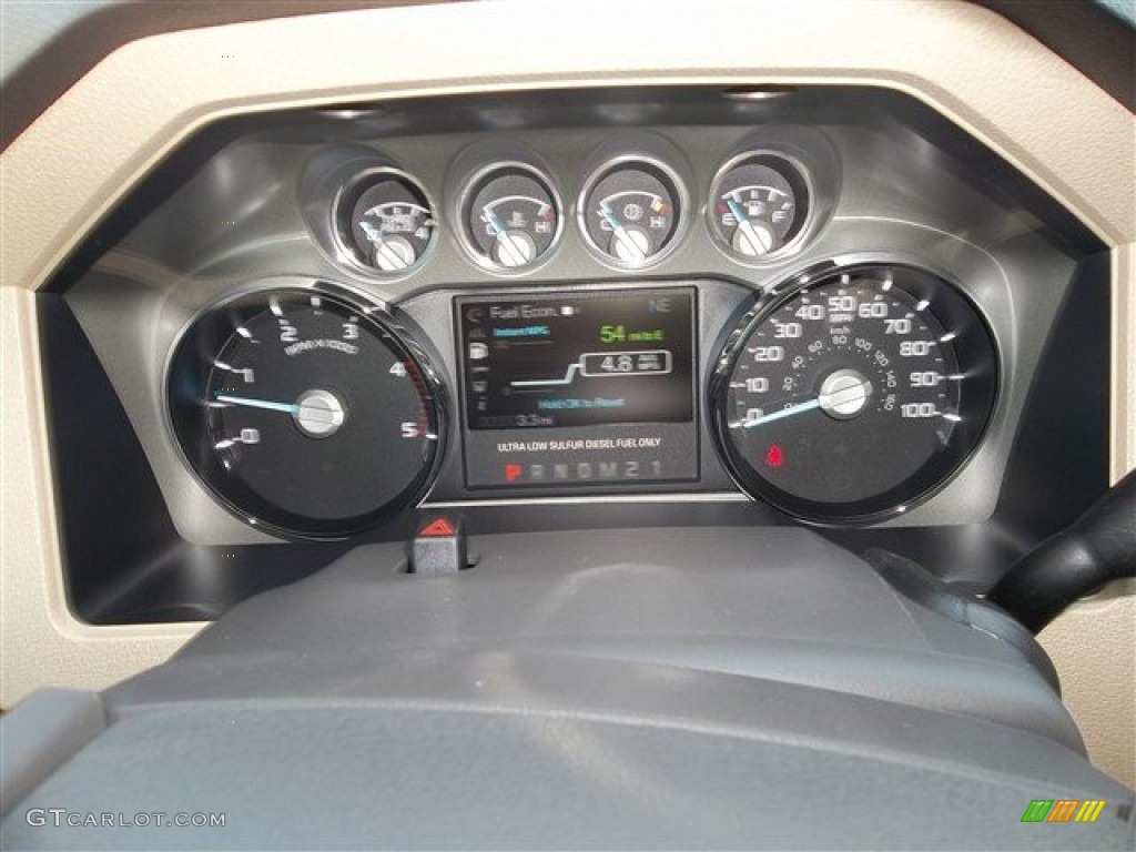 2012 F350 Super Duty Lariat Crew Cab 4x4 - Autumn Red / Adobe photo #62