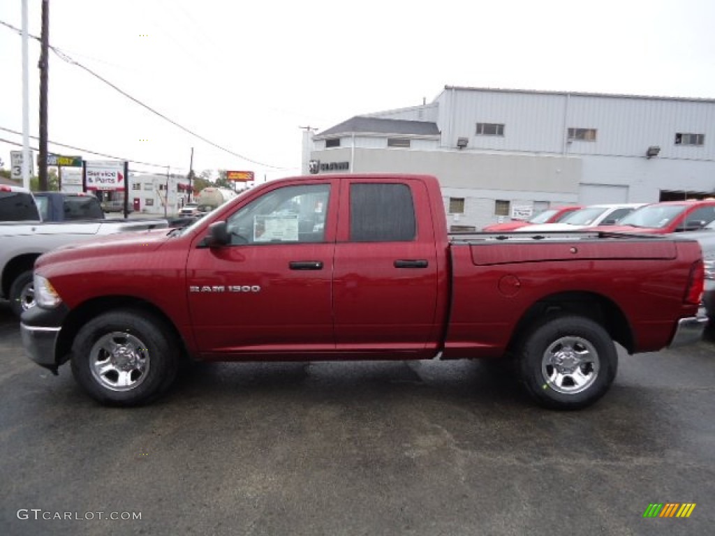 2012 Ram 1500 ST Quad Cab 4x4 - Deep Cherry Red Crystal Pearl / Dark Slate Gray/Medium Graystone photo #2