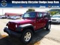 Deep Cherry Red Crystal Pearl 2012 Jeep Wrangler Unlimited Sport S 4x4