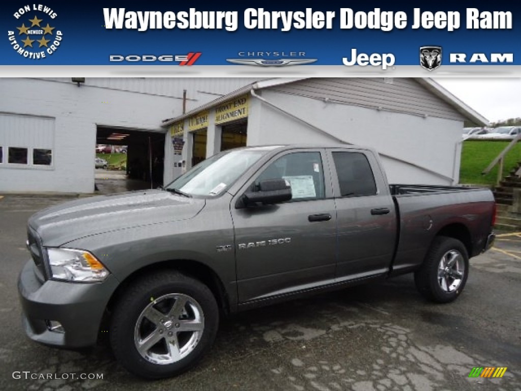 2012 Ram 1500 Express Quad Cab 4x4 - Mineral Gray Metallic / Dark Slate Gray/Medium Graystone photo #1