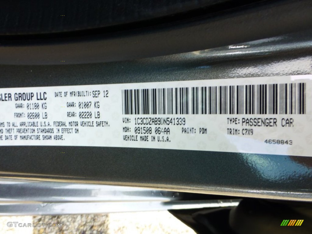 2013 Avenger Color Code PDM for Tungsten Metallic Photo #71855260