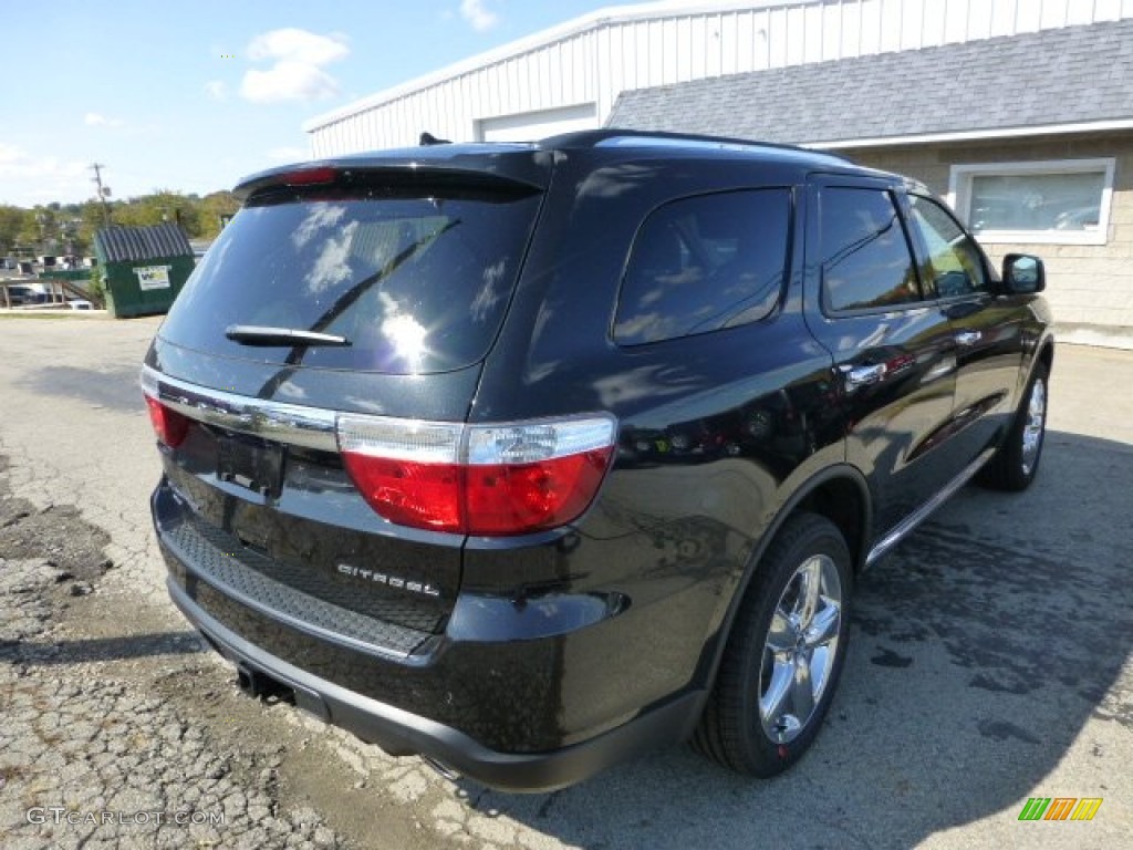 2013 Durango Citadel AWD - Brilliant Black Crystal Pearl / Black/Tan photo #5