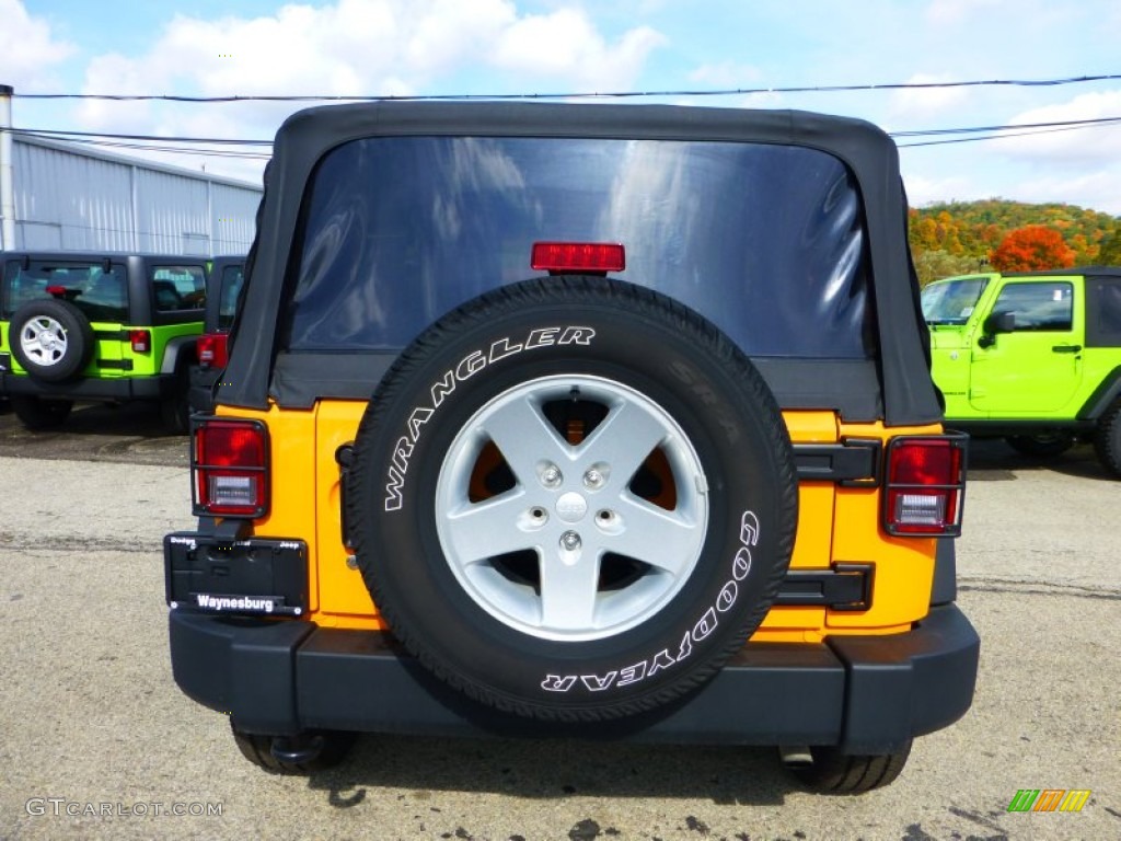 2012 Wrangler Sport 4x4 - Dozer Yellow / Black photo #4