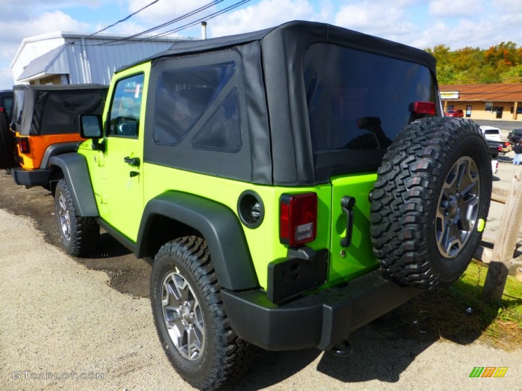 2013 Wrangler Rubicon 4x4 - Gecko Green / Black photo #3