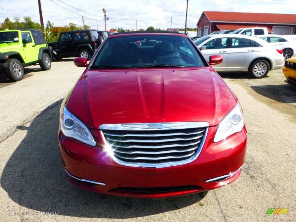 Deep Cherry Red Crystal Pearl 2013 Chrysler 200 Touring Convertible Exterior Photo #71858526