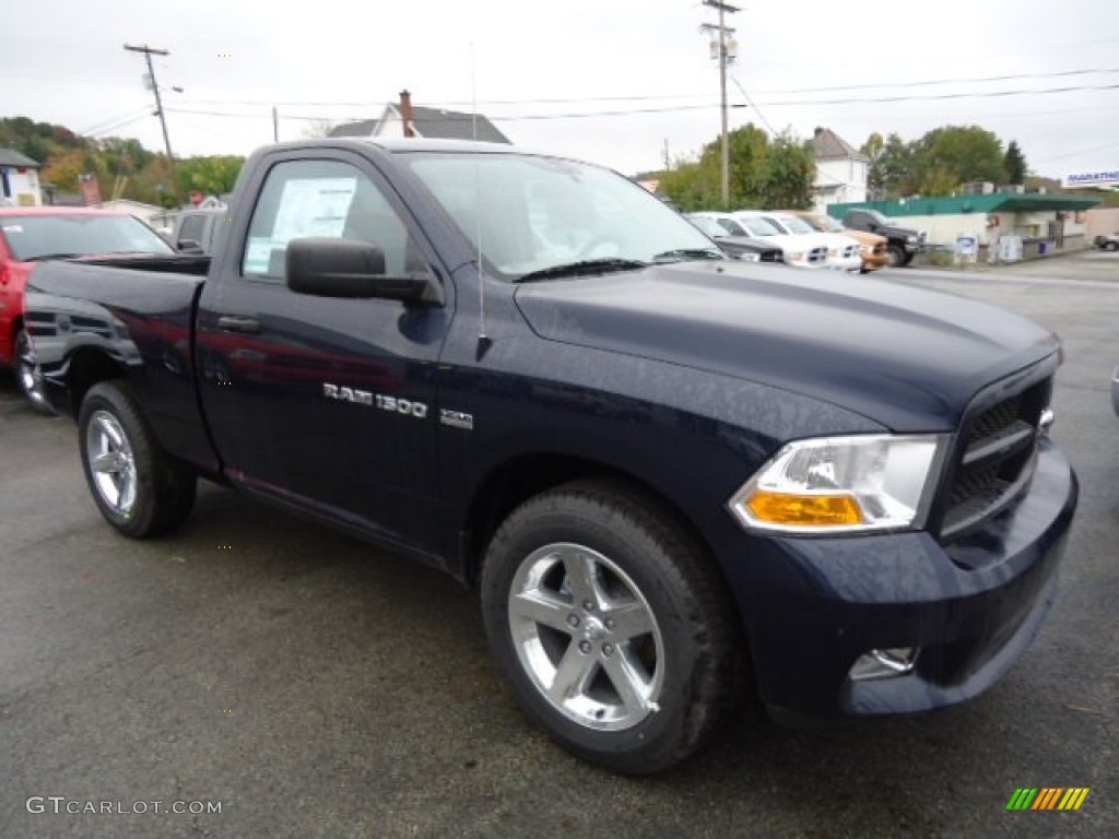 2012 Ram 1500 Express Regular Cab 4x4 - True Blue Pearl / Dark Slate Gray/Medium Graystone photo #10