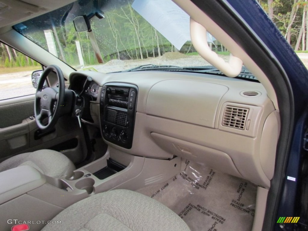 2005 Explorer XLS 4x4 - Dark Blue Pearl Metallic / Medium Parchment photo #8