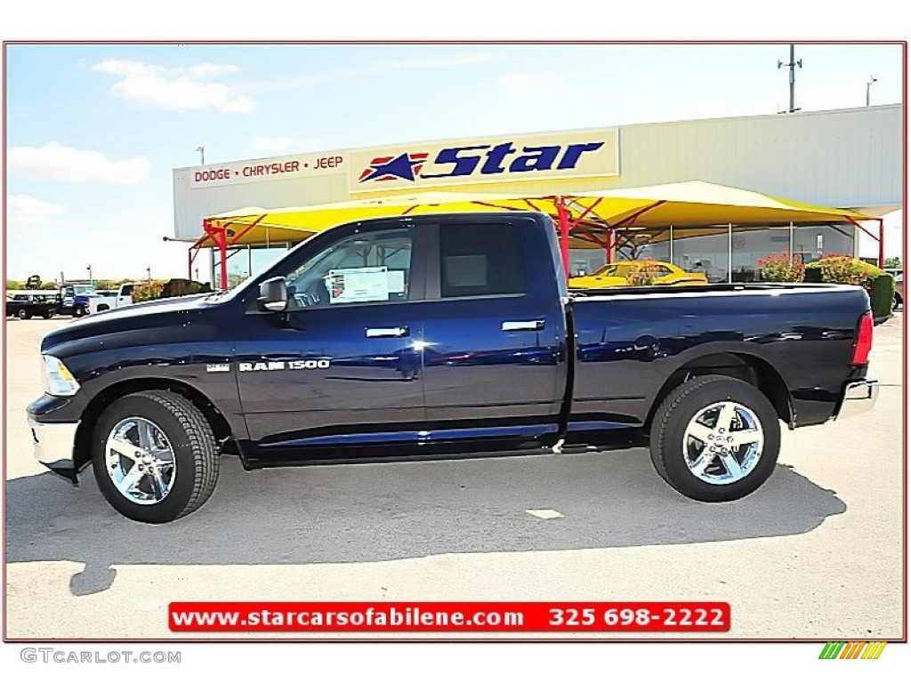 2012 Ram 1500 Lone Star Quad Cab - True Blue Pearl / Light Pebble Beige/Bark Brown photo #3