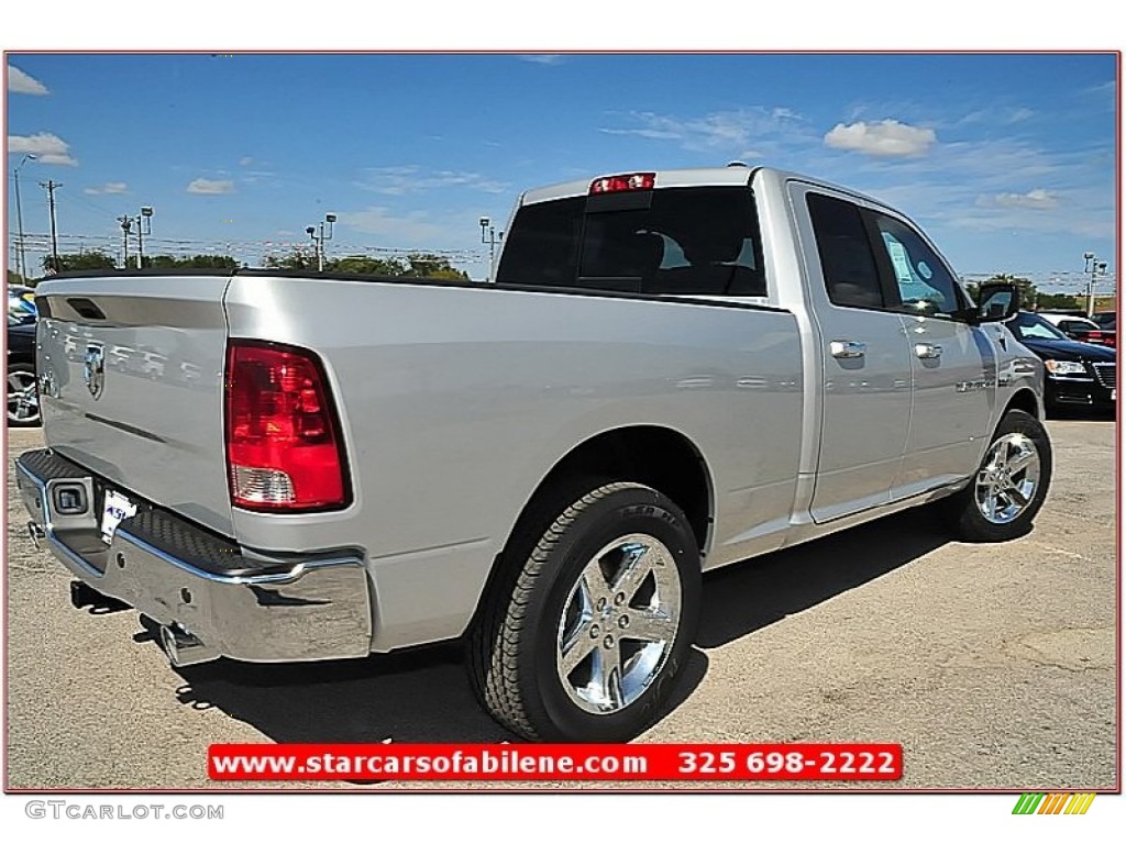 2012 Ram 1500 Lone Star Quad Cab - Bright Silver Metallic / Dark Slate Gray/Medium Graystone photo #8