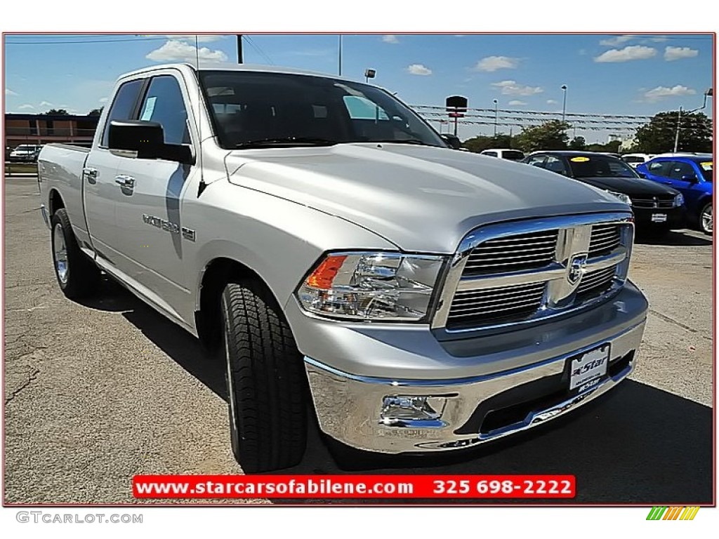 2012 Ram 1500 Lone Star Quad Cab - Bright Silver Metallic / Dark Slate Gray/Medium Graystone photo #10
