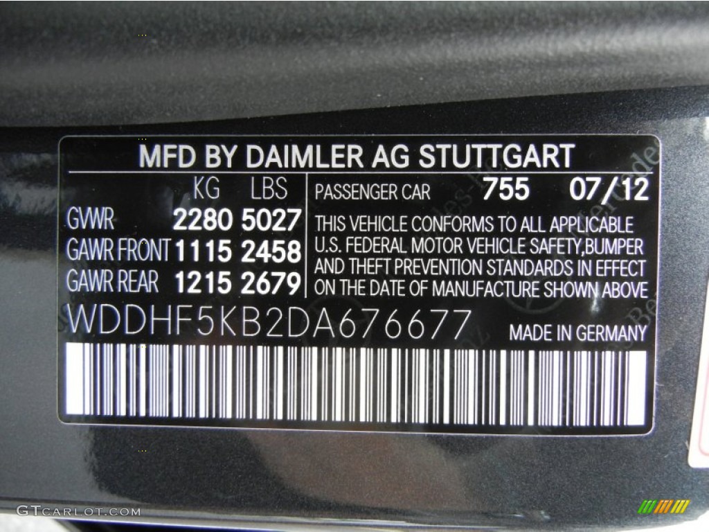 2013 E Color Code 755 for Steel Grey Metallic Photo #71866055