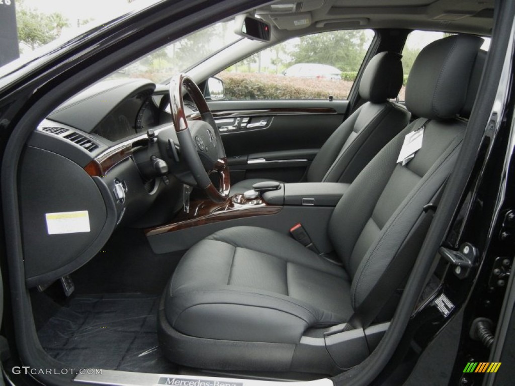 Black Interior 2013 Mercedes-Benz S 550 Sedan Photo #71866173