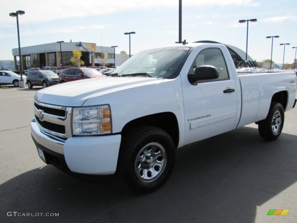 2007 Silverado 1500 LT Regular Cab 4x4 - Summit White / Ebony Black photo #1