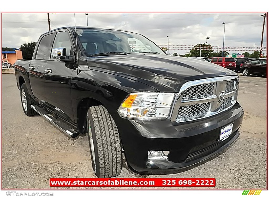 2012 Ram 1500 Laramie Limited Crew Cab 4x4 - Black / Dark Slate Gray photo #10