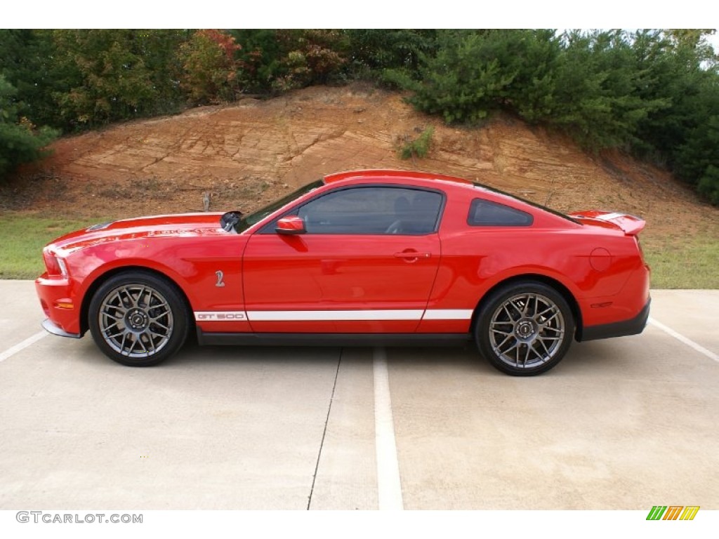 Race Red 2011 Ford Mustang Shelby GT500 SVT Performance Package Coupe Exterior Photo #71871903