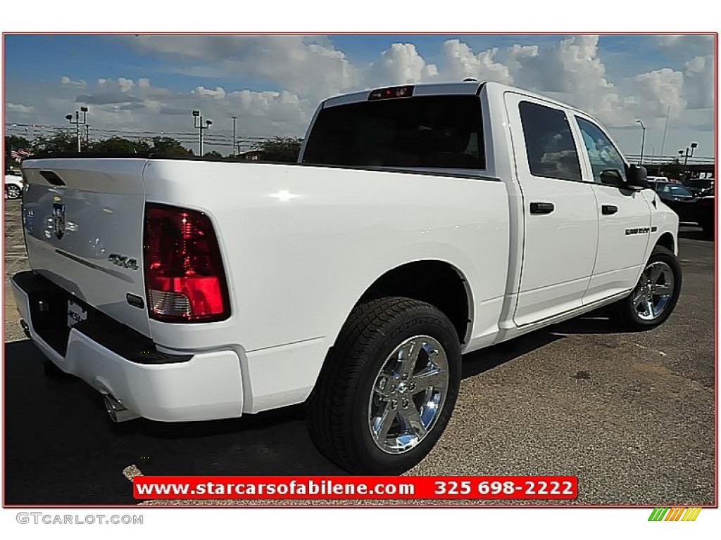 2012 Ram 1500 Express Crew Cab 4x4 - Bright White / Dark Slate Gray/Medium Graystone photo #8